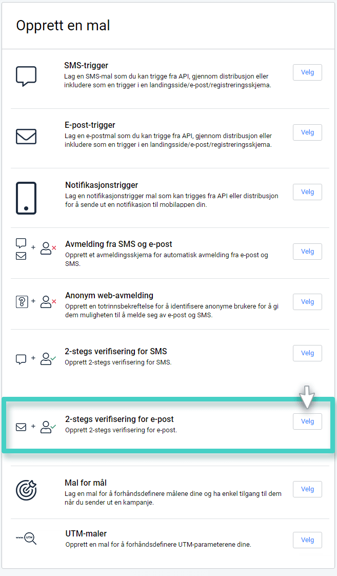 Email double opt-in button Dobbeltvalg for e-postkampanje. Knappen for dobbel påmelding for e-post er uthevet