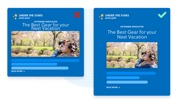 Perfect email spacing example Perfect email spacing example
