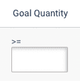 SMS campaign goals, landing page goals. Add goal quantity