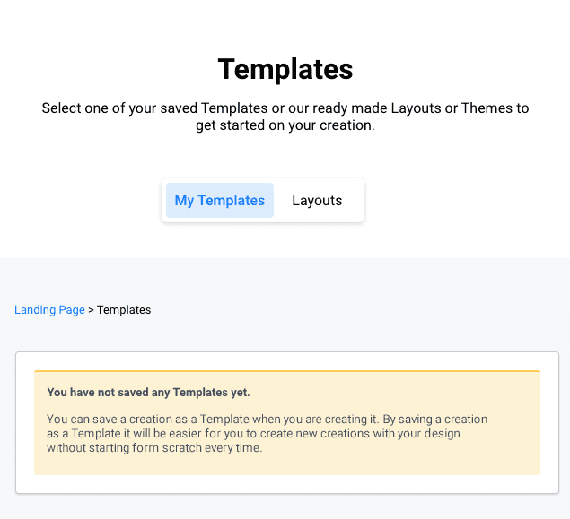 A landing page template layouts Landing page builder, landing page templates overview
