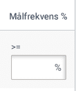 SMS goal rate in percentages Tidligere mål for SMS-kampanjer. Målrate i prosent