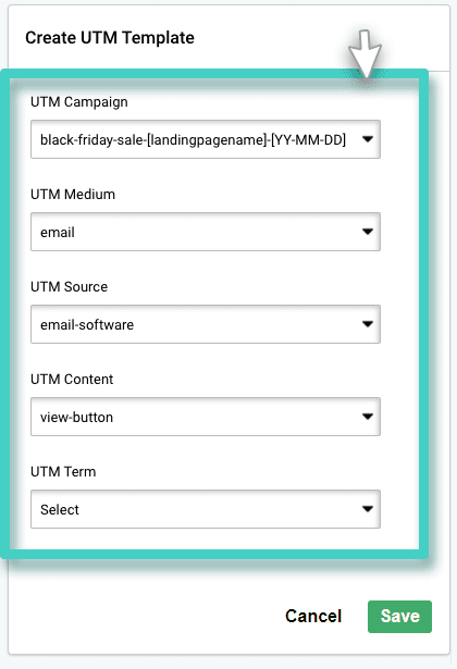 UTM medium and source Create UTM template. Select UTM campaign, UTM medium and UTM source