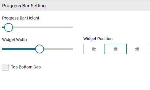 Survey Progress bar setting Survey progress bar. Progress bar setting is visible