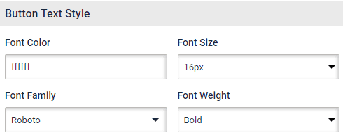 Survey signup form button text Survey signup form. The signup forms button text style tab