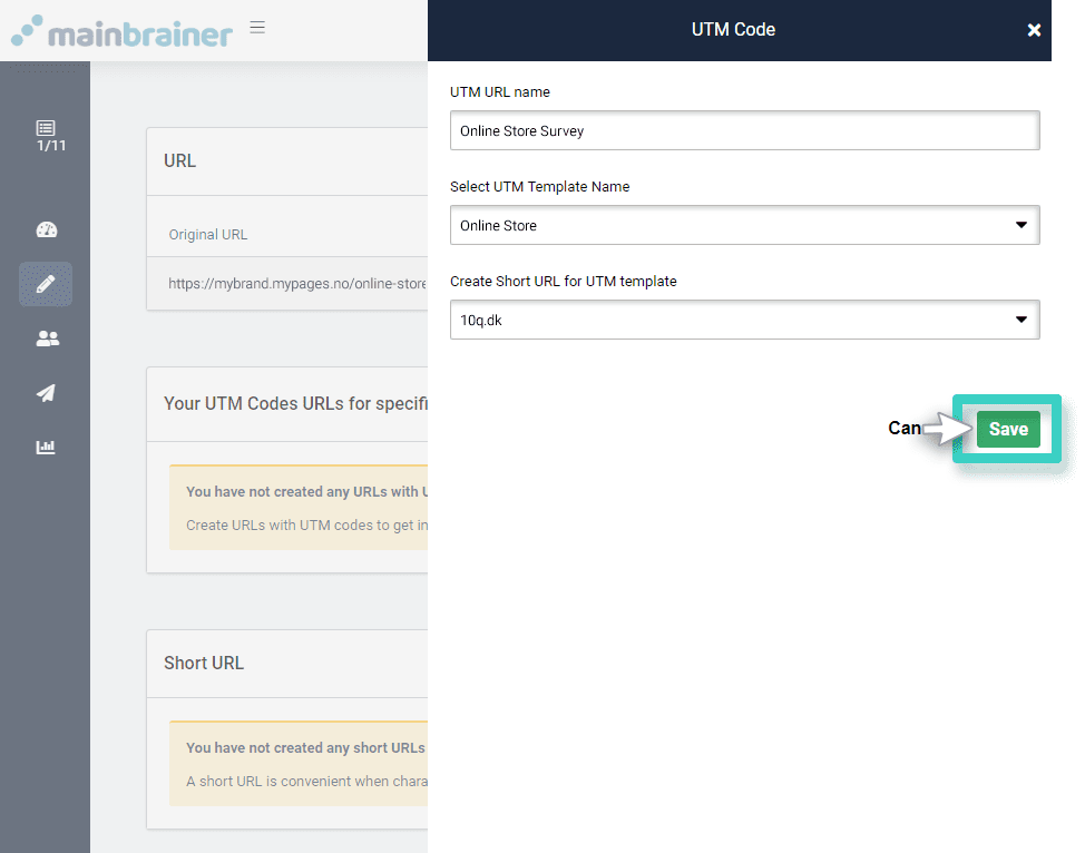 Survey UTM code URL shortener UTM code url for Survey with URL shortener