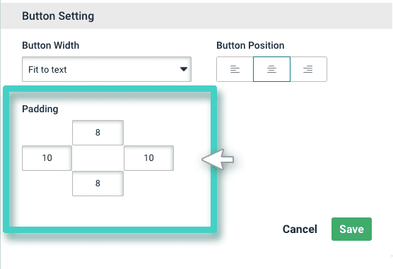 Landing page creator button styling options